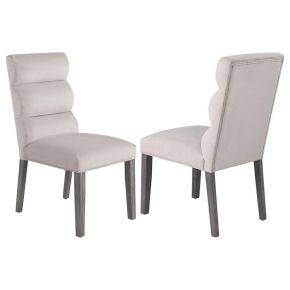 Coaster Fine Furniture 106683 Carla - Velvet Upholstered Dining Side Chair (Set of 2) - Stone
