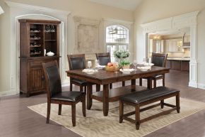 Furniture of America CM3152T Meagan - Dining Table - Brown Cherry / Espresso