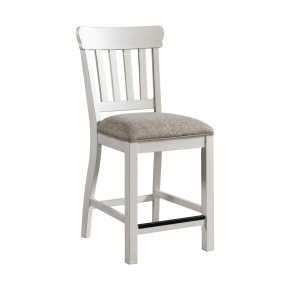 Intercon DK-BS-460C-RFO-K24 Drake - Slat Stool - Rustic White / French Oak