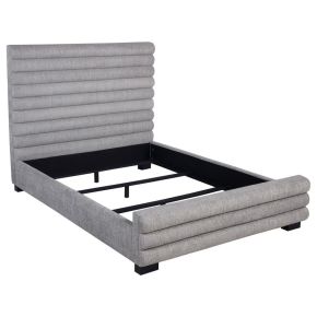 Coaster Fine Furniture 300719KE Patricia - Boucle Upholstered Eastern King Bed - Gray