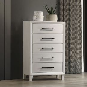New Classic B0182W-070 New Classic B0182W-070 Ballard - 5 Drawer Chest - White