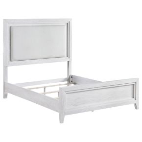 CoasterEveryday 224841KE Marielle - Eastern King Upholstered Panel Bed - Distressed White
