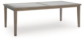 Signature Design by Ashley® P701-625 Rainier Ranch - Rectangle Dining Table With Umbrella Option - Brown / Beige