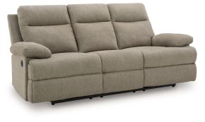 Ashley Furniture PC9140589 Side-Swipe - Reclining Sofa With Drop Down Table - Mocha