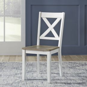 Liberty Furniture 519WH-C3000S Lakeshore - X Back Side Chair - White