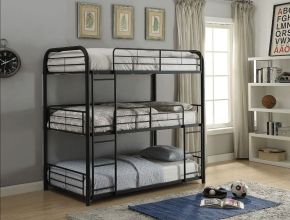 ACME 37335 ACME 37335 Cairo - Triple Twin Bunk Bed - Sandy Black