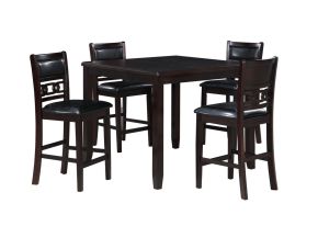 New Classic D1701-542-EBY New Classic D1701-542-EBY Gia - 5 Piece Square Counter Dining Set (Table & 4 Chairs) - Black