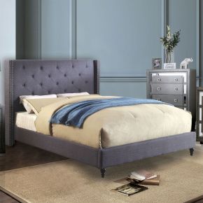 Furniture of America CM7677BL-EK-BED-VN Anabelle - Eastern King Bed - Blue