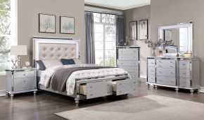 Furniture of America CM7992Q-BED Bellinzona - Queen Bed - Silver