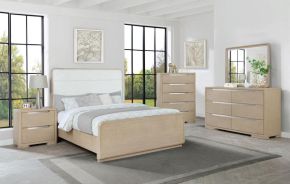 Coaster Fine Furniture 225081KE-S5 Ladera - 5 Piece Eastern King Bedroom Set - Light Elm