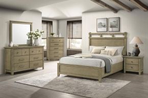 Coaster Fine Furniture 207531KE-S5 Hazlewood - 5 Piece Eastern King Bedroom Set - Vineyard Oak