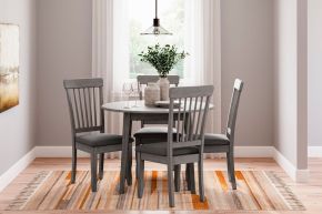 Signature Design by Ashley® D194/15/01(4) Shullden - 5 Pc. - Drop Leaf Table, 4 Side Chairs - Gray