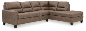 Signature Design by Ashley® 94004S2 Navi - Fossil - 2-Piece Sectional Sofa With Raf Corner Chaise
