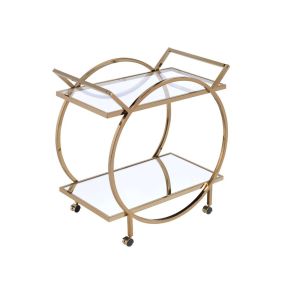 ACME 98295 Traverse - Serving Cart - Mirrored & Champagne