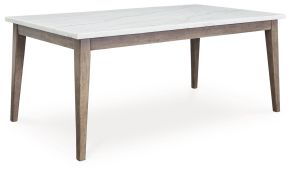 Signature Design by Ashley® D789-125 Loyaska - White / Brown - Rectangular Dining Room Table