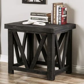 Furniture of America EM4001DG-E Halton Hills - End Table - Charcoal