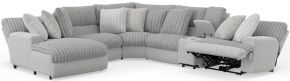 Catnapper 619/34/38/39/37/32-18 Abraxas - 6 Piece Power Reclining Sectional With Lay-Back Chaise And 1 Lay-Flat Reclining Seat (LSF Chaise) - Moonstruck