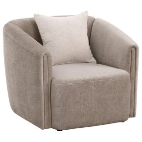 Coaster Fine Furniture 504756 Townsend - Chenille Upholstered Rolled Arm Chair - Latte