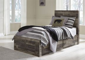 Benchcraft® B200B20 Benchcraft® B200B20 Derekson - Twin Panel Bed With 2 Storage Drawers - Multi Gray