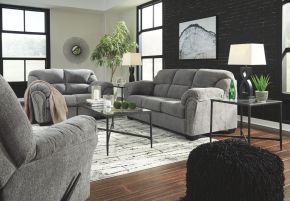 Benchcraft® 28105/38/35/25 Allmaxx - 3 Pc. - Sofa, Loveseat, Rocker Recliner - Pewter