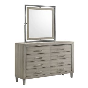 New Classic 00-B1248-DM Lennox - Dresser & Mirror - Gray / Silver