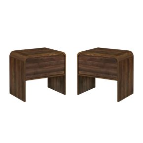 New Classic 30-T3518W-2ET New Classic 30-T3518W-2ET Mara - One Drawer End Table / Bedside Table (Set of 2) - Walnut