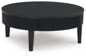 Signature Design by Ashley® T551-8 Marstream - Round Cocktail Table - Black