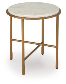 Ashley Furniture T643-6 Ashley Furniture T643-6 Alben - Round End Table - Antique Gold