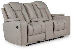 Ashley Furniture PC8330543 Elevate Edges - Glide Reclining Loveseat With Console - Coin