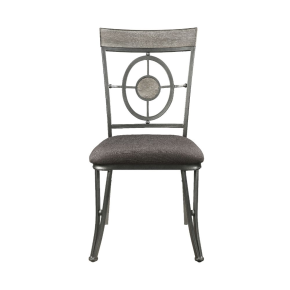 ACME 73187 Landis - Side Chair (Set of 2) - Fabric & Gunmetal