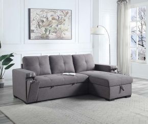 ACME LV00969 Jacop - Sectional Sofa - Dark Gray Fabric