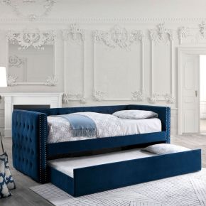 Furniture of America CM1739NV-BED Susanna - Daybed With Trundle - Navy