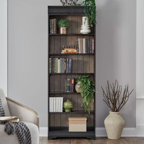 Liberty Furniture 532-HO3084 Meritage - 84" Bookcase (RTA) - Black