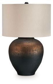 Signature Design by Ashley® L207644 Newgerhard - Metal Table Lamp - Brown / Black