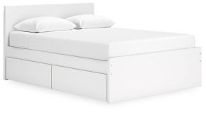 Ashley Furniture EB9630B16 Ashley Furniture EB9630B16 Onita - Queen Panel Platform Bed With 2 Side Storage - White