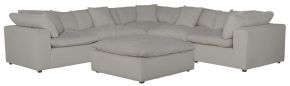Jackson 4445/31/59/28/6-26 Jackson 4445/31/59/28/6-26 Posh - 6 Piece Modular Sectional With 2 Armless, 3 Corners, 1 Cocktail Ottoman - Dove