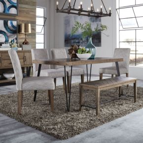 Liberty Furniture 42-CD-6RTS Horizons - 6 Piece Rectangular Table Set - Light Brown