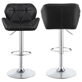 CoasterEveryday 100425 Berrington - Upholstered Adjustable Bar Stools (Set of 2) - Black