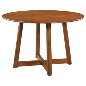 CoasterEveryday 108471 Dinah - Round Solid Wood Dining Table - Walnut