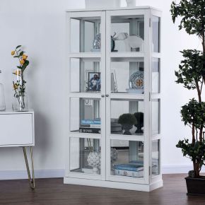 Furniture of America CM-CR140WH Vilas - Curio Cabinet - White