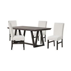 New Classic 40-4125-DW4C High Line - Dining Table & 4 Chairs - White