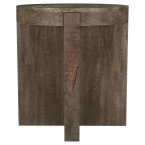 Coaster Fine Furniture 710137 Kinkaid - Round Solid Mango Wood End Table - Brown