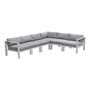 Intercon NS-SF-ARMLSS-BUF-6PC Nash - 6 Piece Outdoor Seating Sectional - Buff