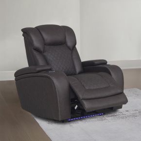 ACME LV06222 Wendell - Power Motion Recliner With Storage, USB & LED - Dark Gray