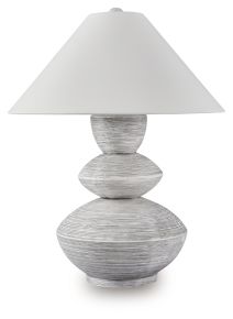 Signature Design by Ashley® L235874 Brickdon - Poly Table Lamp - Distressed White