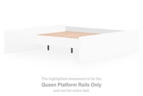 Signature Design by Ashley® EB9630-95 Onita - Queen/King Platform Rails - White