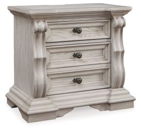 Signature Design by Ashley® PCB948-93 Bruchandi - Three Drawer Night Stand - Antique White