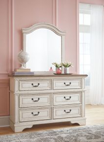 Signature Design by Ashley® B743/21/26 Realyn - Dresser, Mirror - 6-drawer - Two-tone