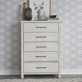 Liberty Furniture 406W-BR41 Modern Farmhouse - 5 Drawer Chest - White