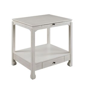 ACME 97975 Seatlas - Accent Table - Antique White Finish